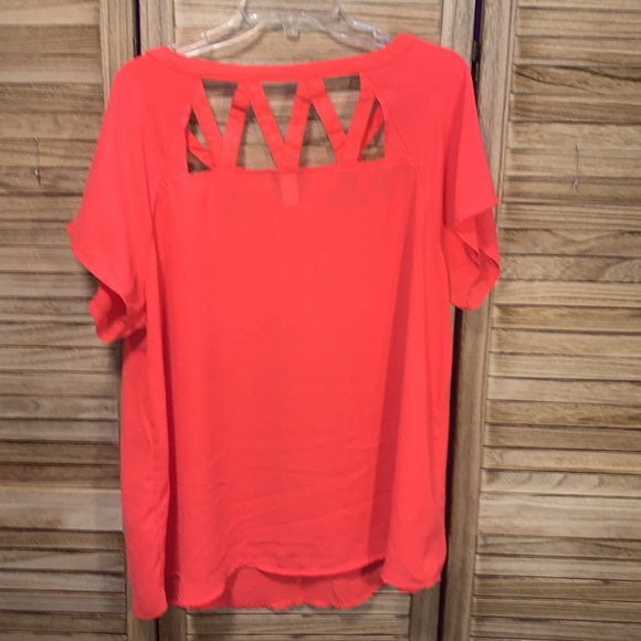 Torrid Neon Orange Size 2 Blouse Blouse - Picture 6 of 6